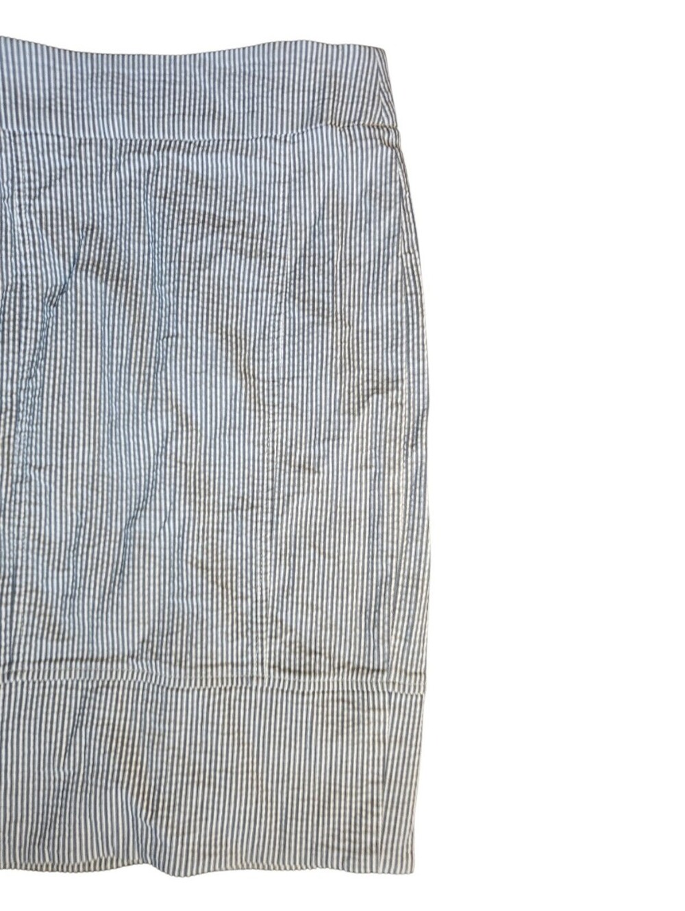 bebe Blue and White Striped Pencil Skirt - 2